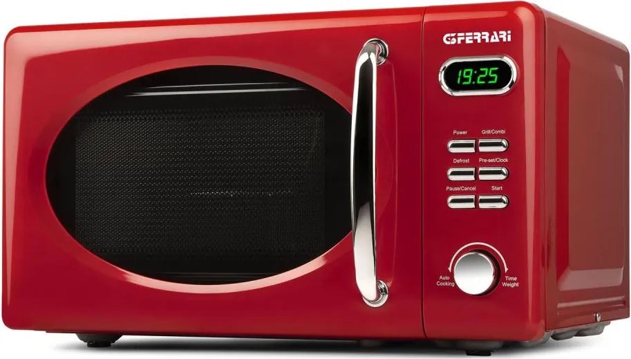 G3Ferrari G1015502 - Kuchenka mikrofalowa z funkcją grilla, 1150 W / 230 V, 20 l, czerwona
