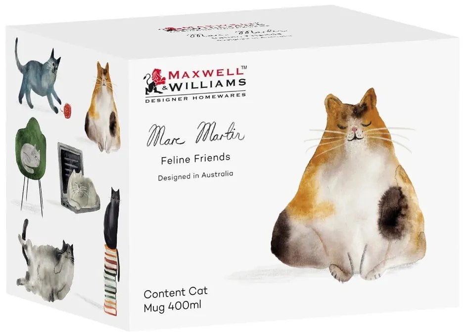 Biały porcelanowy kubek 400 ml Best Feline Friends – Maxwell &amp; Williams