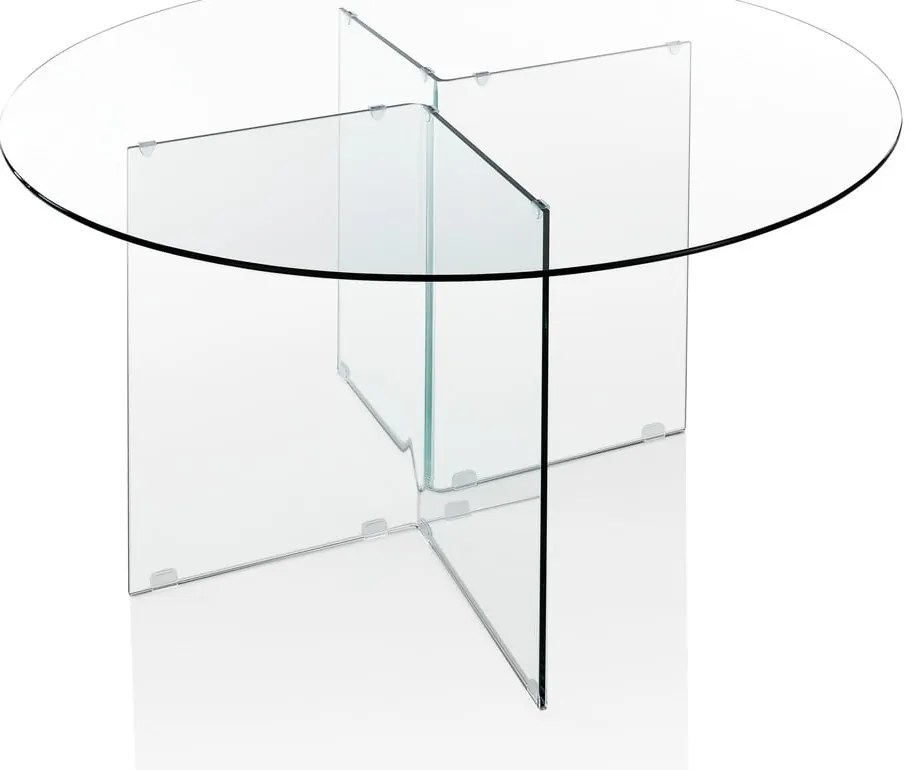 Szklany okrągły stół ø 130 cm Kaya – Tomasucci