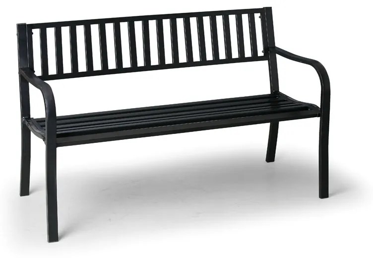 Metalowa ławka parkowa STRIP z oparciem 1+1 GRATIS, 1270 mm