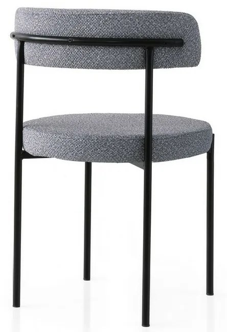 Zestaw krzeseł do jadalni Gini Dark Grey and Black, 2 szt.