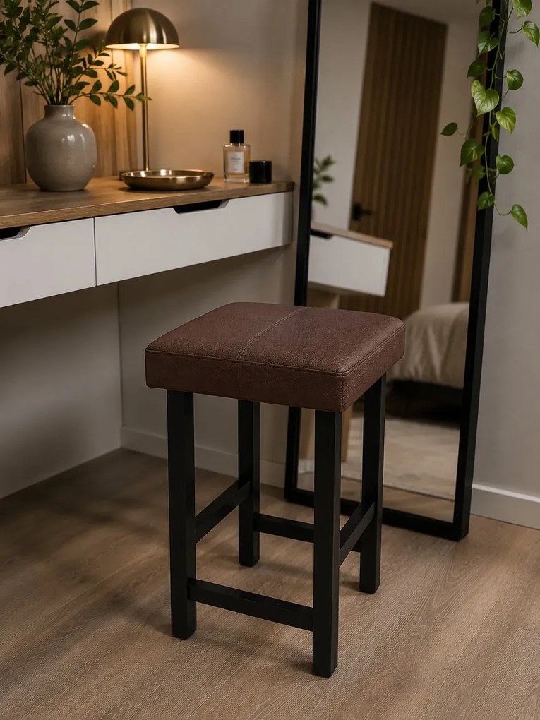 Taboret Klasyk 45cm Stołek Loft Eko-skóra D2