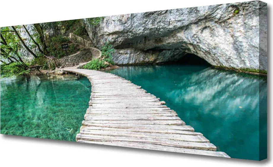 Obraz canvas Most nad Cichym Jeziorem