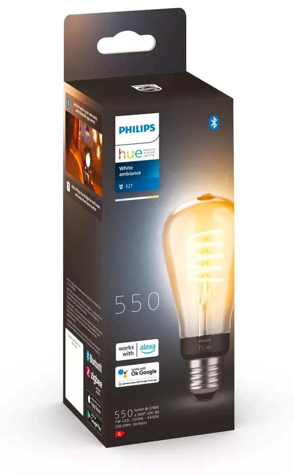 Inteligentna żarówka filamentowa z gwintem E27, 7 W White ambiance – Philips Hue