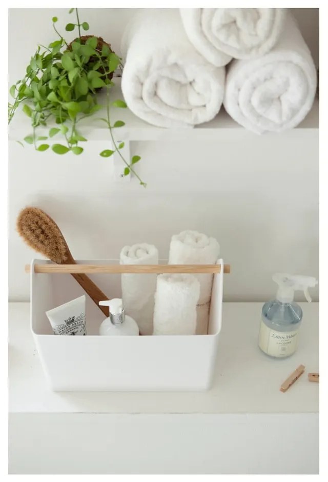 Biały/w naturalnym kolorze plastikowy pojemnik 21x37x24 cm Favori – YAMAZAKI