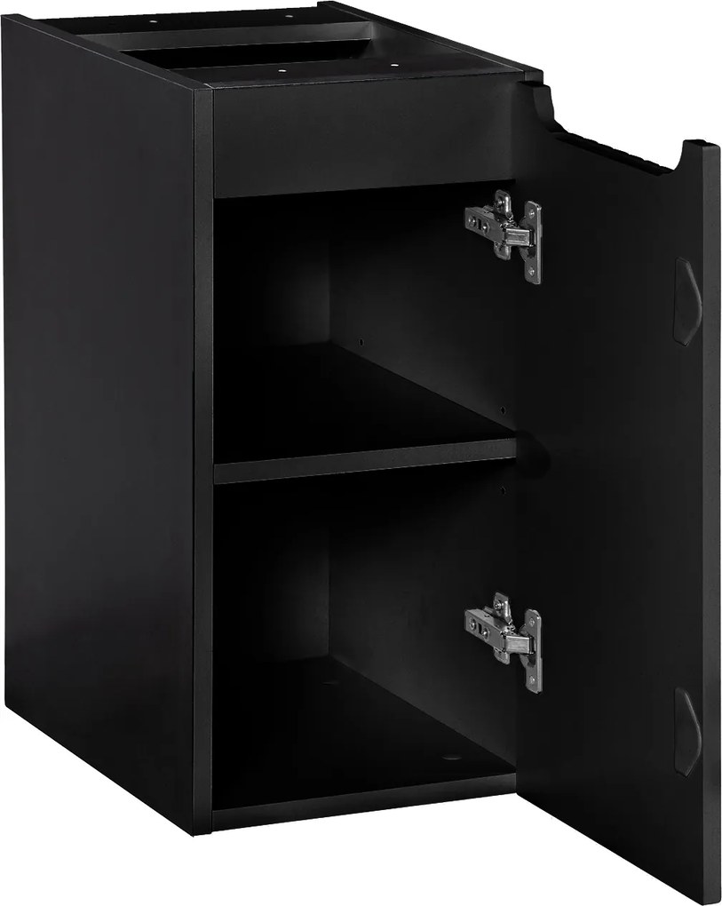 Wisząca szafka łazienkowa podblatowa Nova 30 cm, czarny mat