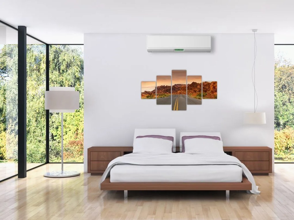 Obraz drogi i skał (125x70 cm)