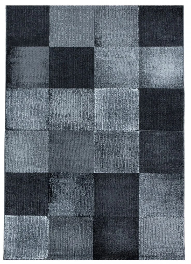 Dywan nowoczesny Costa Kwadraty szaro-czarne 160 cm x 230 cm