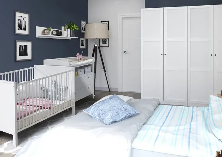 Białe łóżeczko niemowlęce bez materaca L0-S92