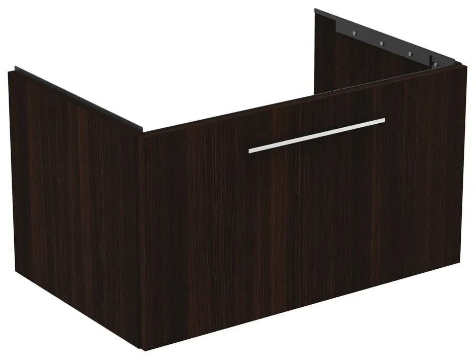 Ciemnobrązowa wisząca szafka pod umywalkę w dekorze dębu 80x44 cm i.Life B – Ideal Standard