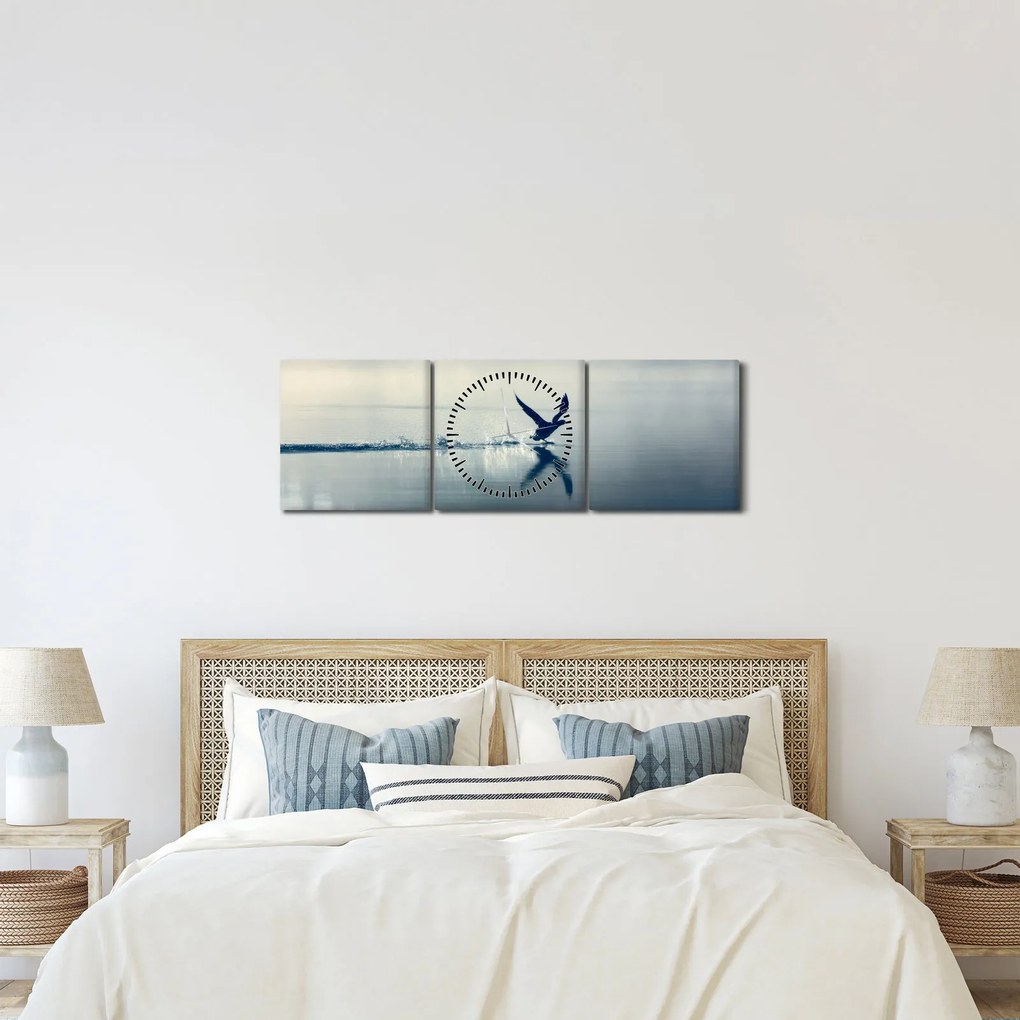 Obraz - Nury (z zegarem) (90x30 cm)