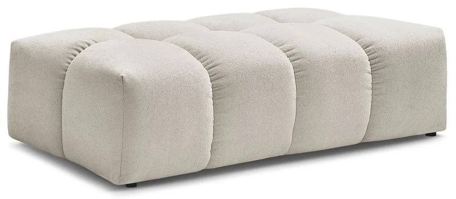 Beżowy podnóżek z materiału bouclé Everest – Bobochic Paris