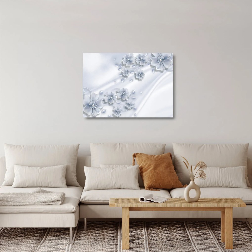 Obraz na szkle - kwiatowy wzór (70x50 cm)