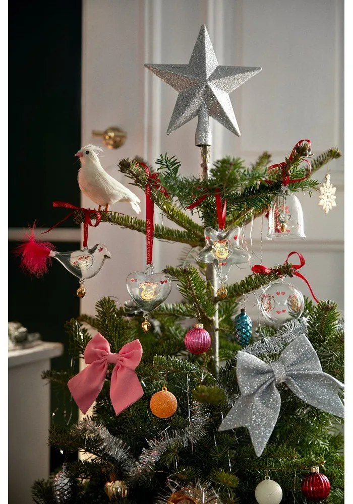 Szklana ręcznie dmuchana ozdoba świąteczna 7 cm Ann-Sofi Romme Annual Christmas Bird 2025 – Holmegaard