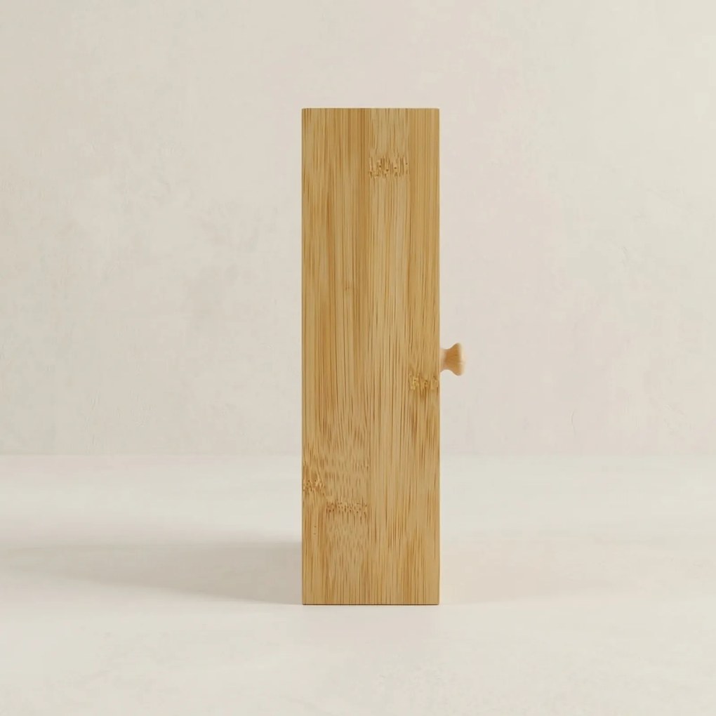 Wisząca szafka na klucze KIZU, 19 x 27 x 6 cm, bambus