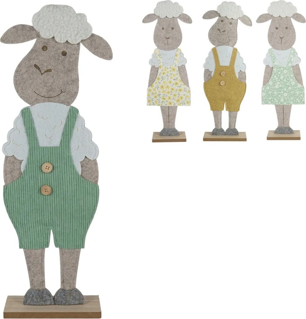Wielkanocna dekoracja FELT LAMB 50 cm - różne kolory Kolor: Zielony
