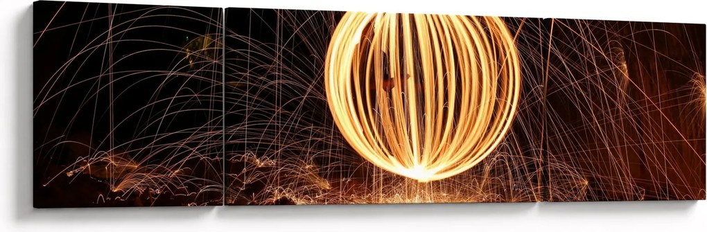 Obraz świecących kul (170x50 cm)