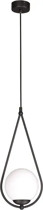 Czarna pojedyncza lampa wisząca H8-M48