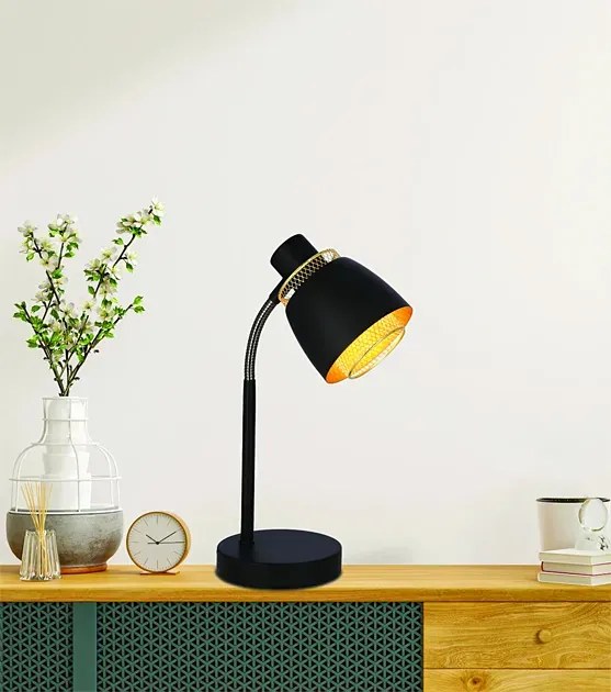 Industrialna czarna lampka na biurko - D184-Ajaks