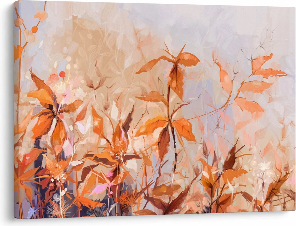 Obraz - Malowane kwiaty (70x50 cm)