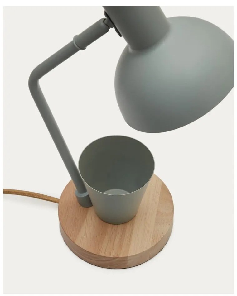 Miętowa lampa stołowa z metalowym kloszem (wys. 37 cm) Katia – Kave Home