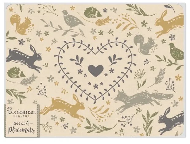 Zestaw 4 korkowych mat stołowych Cooksmart ® Woodland, 29x21 cm
