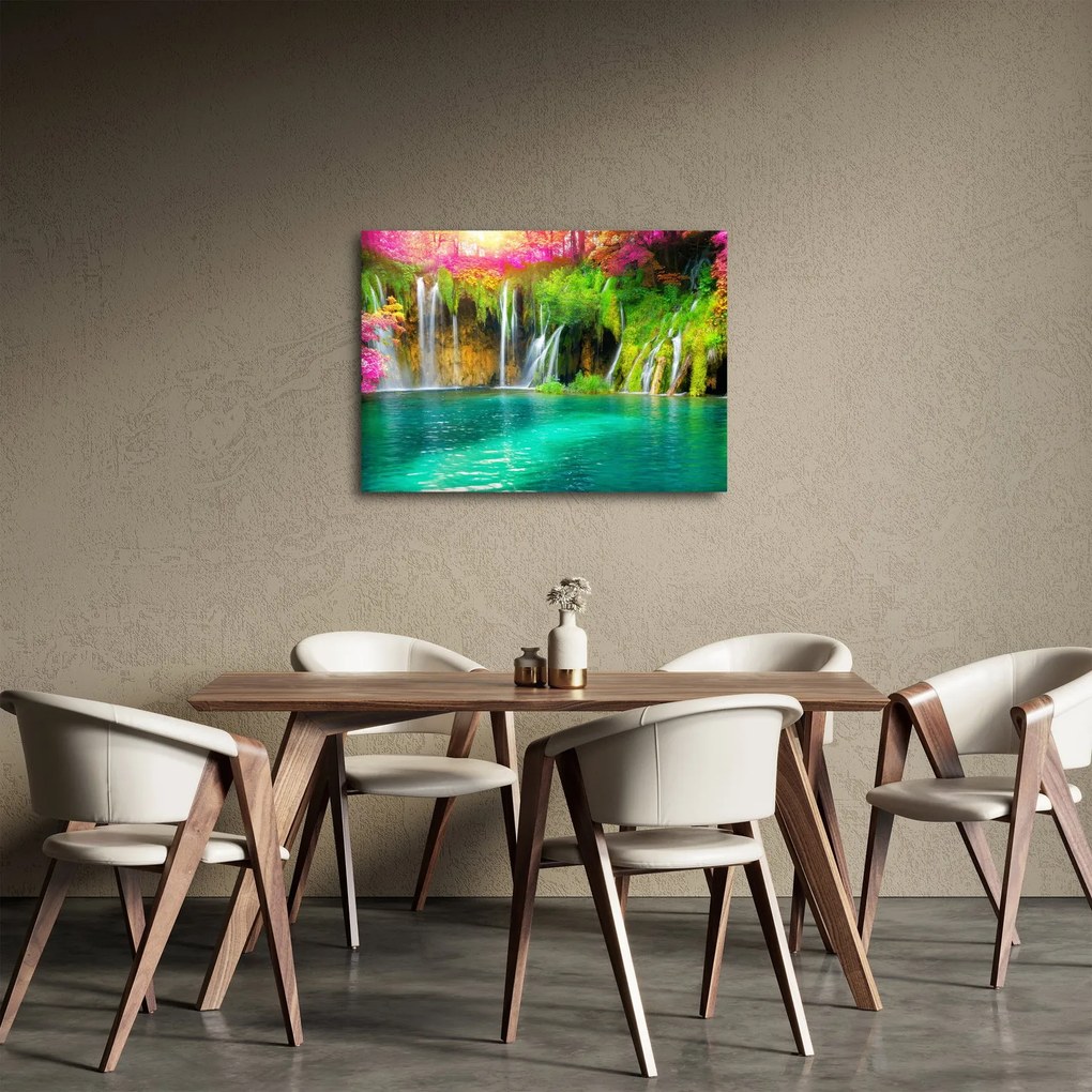 Obraz - Wodospad, Jeziora Plitwickie, Chorwacja (70x50 cm)