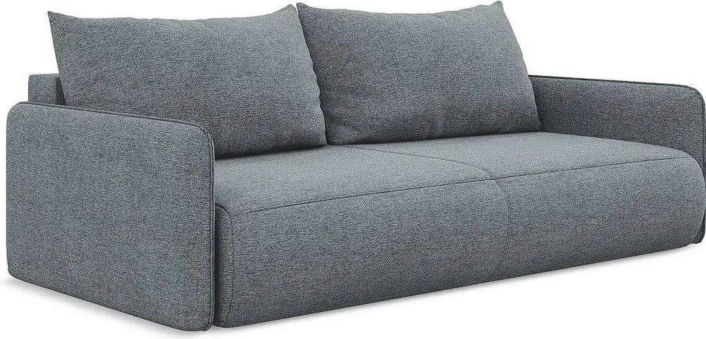 Kanapa 3-osobowa z funkcją spania - z tkaniny szenilowej - jeans - NANEA