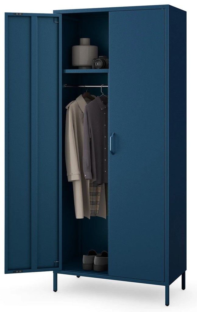Szafa na ubrania metalowa granatowa FLAVIO