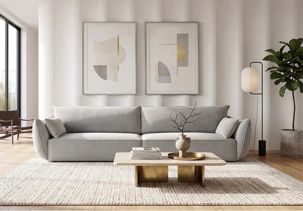 Sofa 3 Cookie tapicerowana Manila 15 szara 248 cm