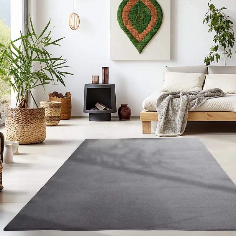 Dywan pluszowy Sky szary 140 cm x 200 cm