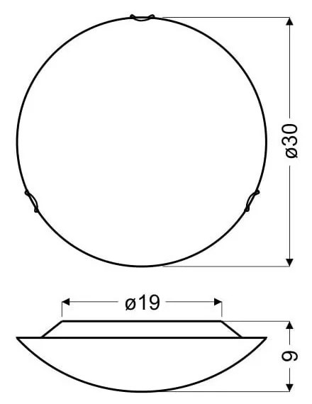 Biała lampa sufitowa ze szklanym kloszem ø 30 cm Circle – Candellux Lighting