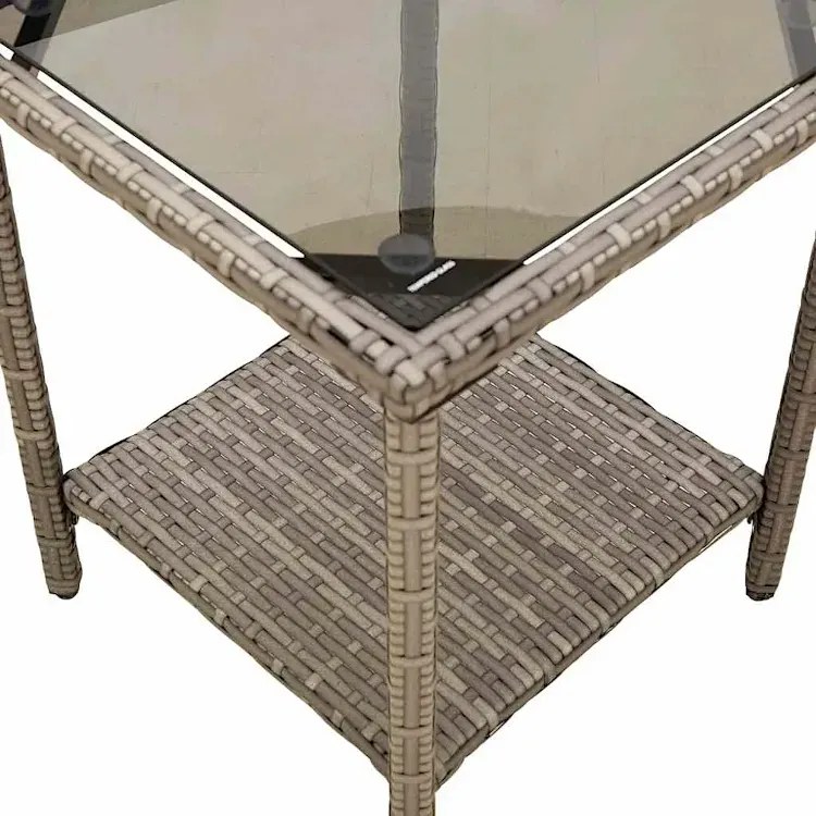 Sofa ogrodowa ze stolikiem ciemnoszara W4-L75