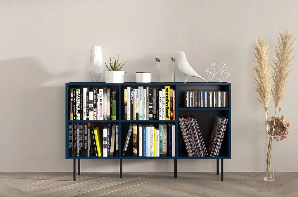 Otwarta komoda / regał w granatowym kolorze Dancan MIRKA