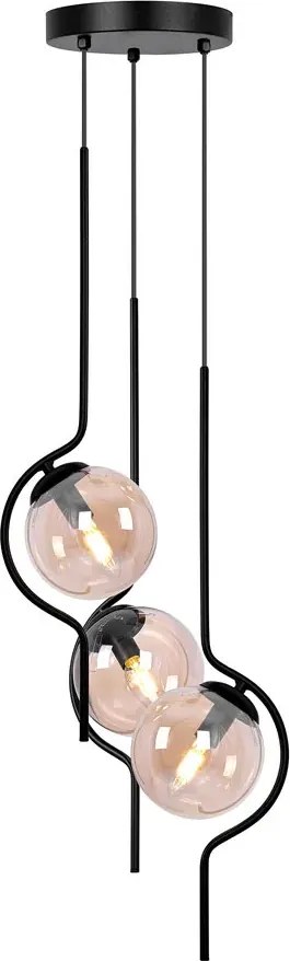 Bursztynowa lampa zwisająca kule - 14X A474 D7-P97