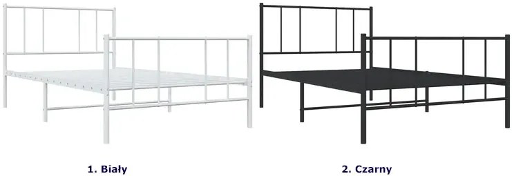Białe metalowe łóżko pojedyncze 80x200 cm W5-K88