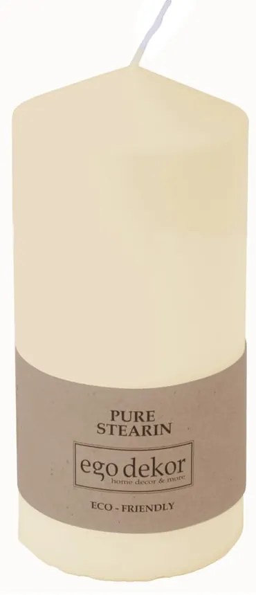 Śmietankowobiała świeczka Eco candles by Ego dekor Top, 30 h