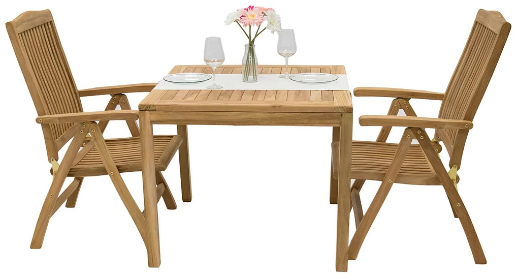 Zestaw ogrodowy teak LAGUNA QUATRO 1+2