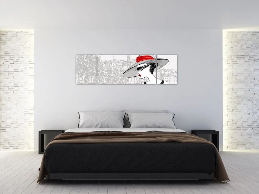 Obraz  - Dama w mieście (170x50 cm)