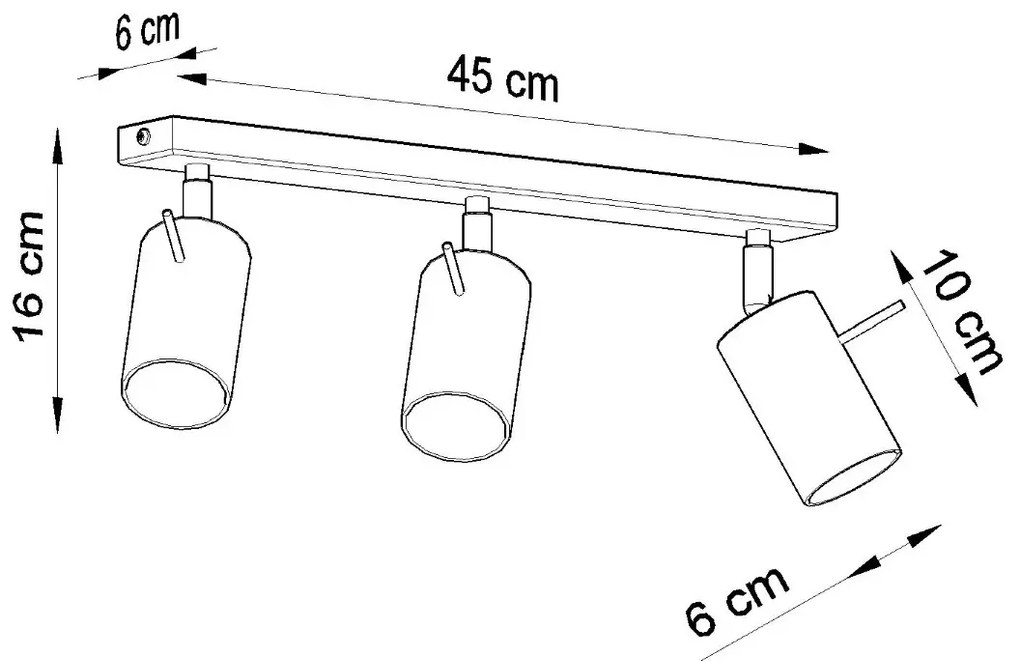 Listwa oświetleniowa RING 3L zielony oliwkowy SOLLUX  LIGHTING