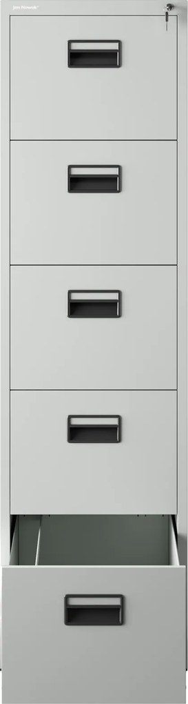 Metalowa szafka kartotekowa 46x62x163 cm Sara V005 szara