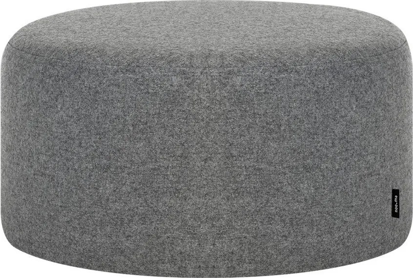Szary wełniany puf Folk – noo.ma