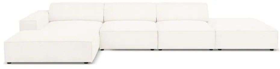 Beżowy narożnik (lewostronny) z materiału bouclé Jodie – Micadoni Home