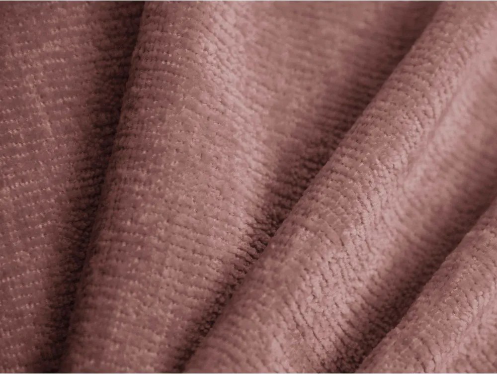 Różowe tapicerowane łóżko jednoosobowe ze schowkiem i stelażem 90x200 cm Amy – Micadoni