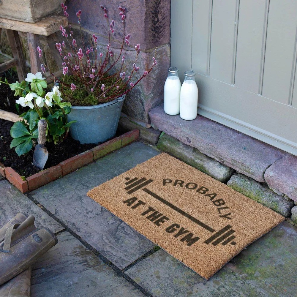 Wycieraczka z włókna kokosowego 40x60 cm Probably At The Gym – Artsy Doormats