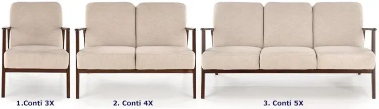 Beżowy tapicerowany fotel lisek C5-N47