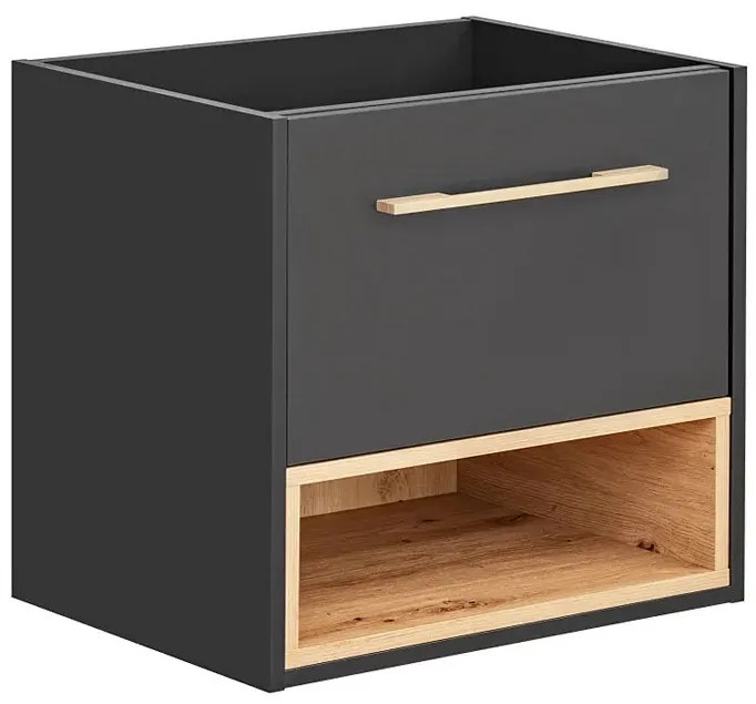 Podwieszana szafka łazienkowa z umywalką - Dansa 2S 60 cm