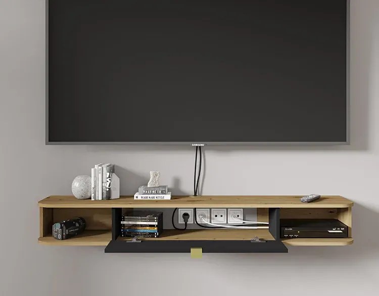 Szafka wisząca rtv dąb artisan czarny + S9-P26