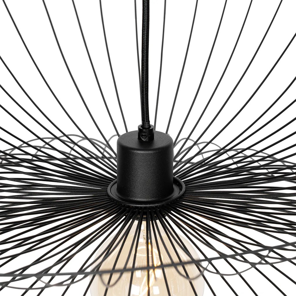 Designerska lampa wisząca czarna 66cm - Pua