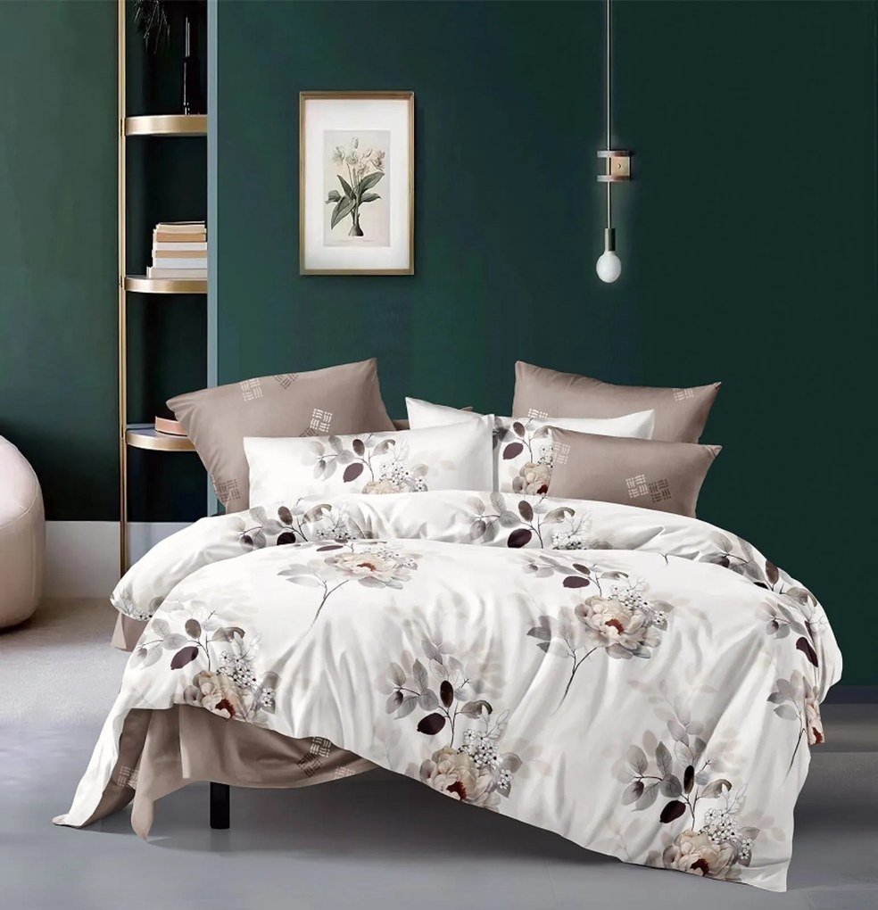 PrzytulneMieszkanie.pl PrzytulneMieszkanie.pl Dwustronna pościel DUO SENSE CARMELIA wzorzysta + poszewka na poduszkę 40x50 cm GRATIS Rozmiar pościeli: 70 x 90 cm | 140 x 200 cm